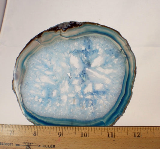 Agate slab showing index for size