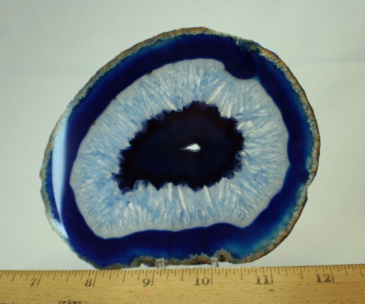 Agate slab with index for size