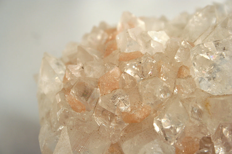 Stilbite on Apophilite- close up