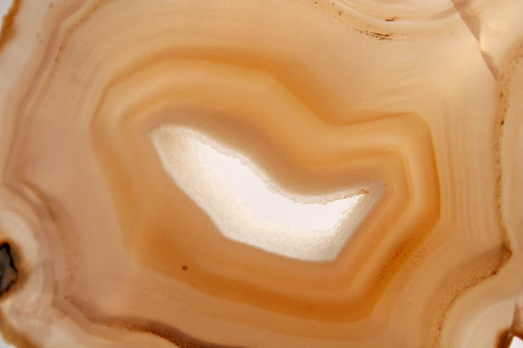 Brazilian agate slab - close up of druzy