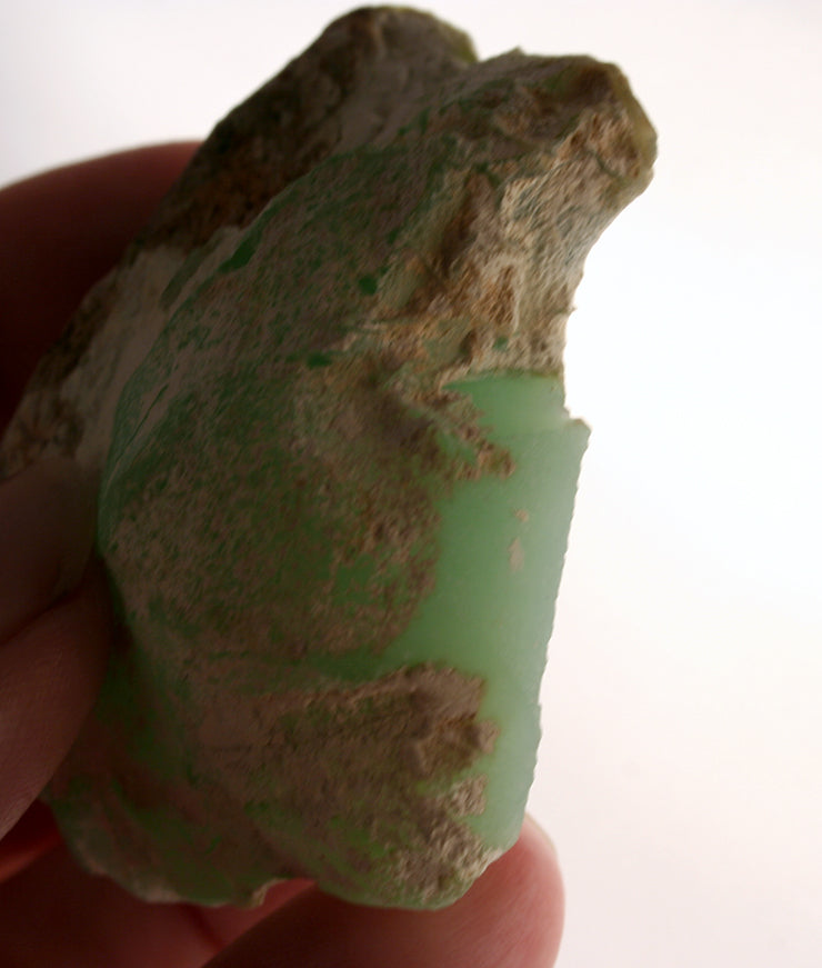 Chrysophrase -showing translucency