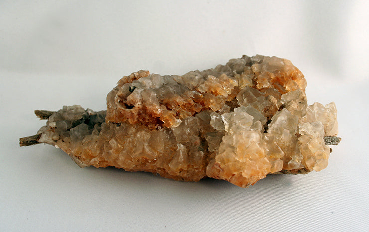 Unusual halite crystals grown over sticks