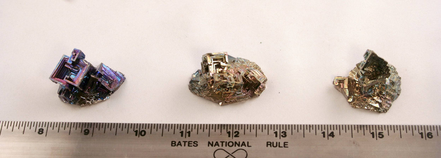 bismuth crystals - index for size