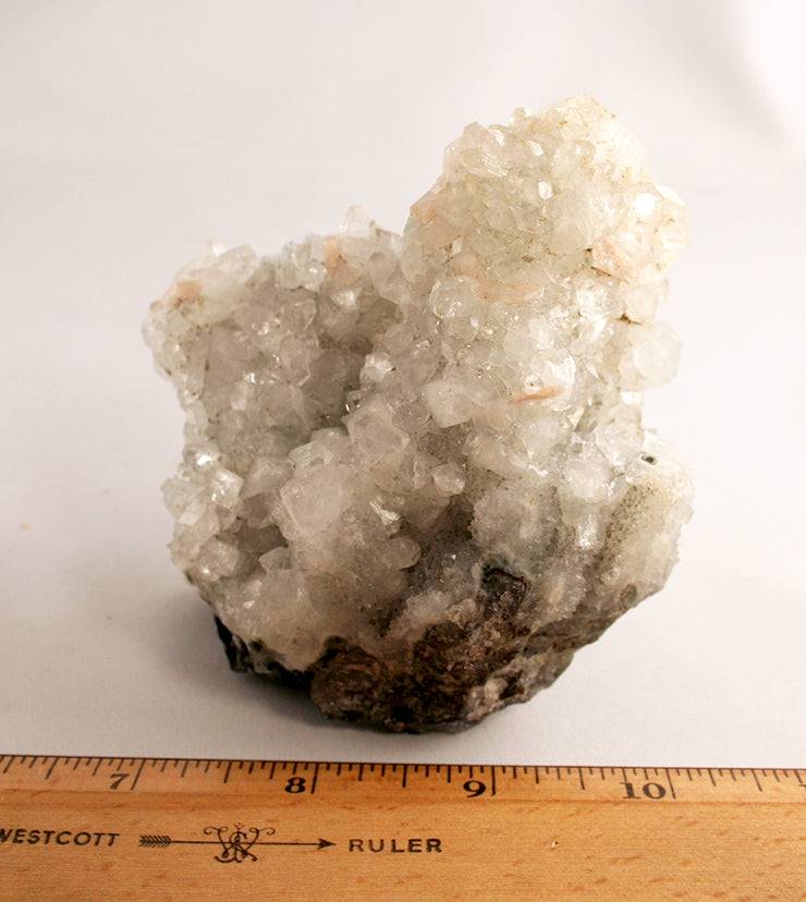 Apophyllite crystals front-index