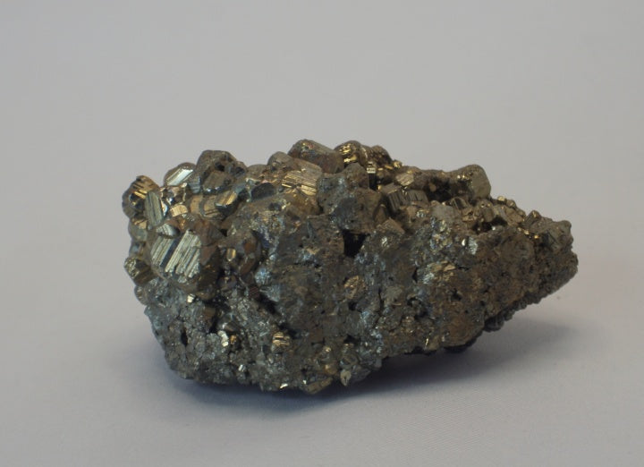Pyrite cluster showing back view