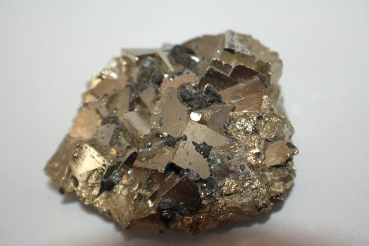 Pyrite and sphalerite micro crystals front view