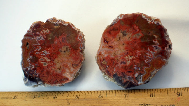 Agate - Dryhead Agate pair from Big Horn River, Montana