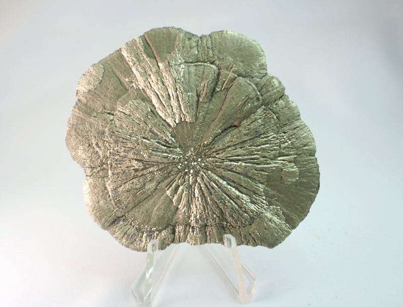 10375 Pyrite sun front view on stand