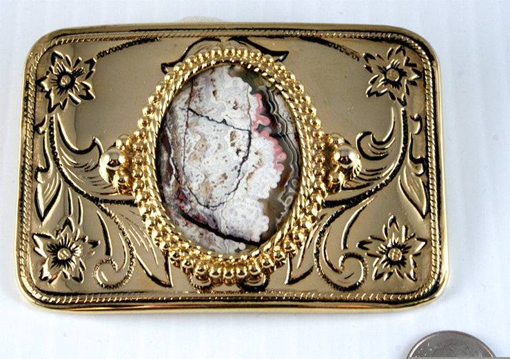 40500_Belt Buckle with crazy lace agate