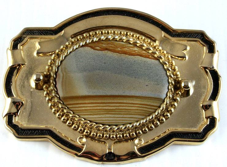 40514 Belt buckle with Picture Jasper cab
