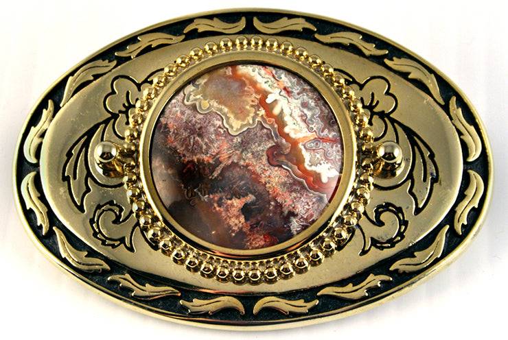 40521-Belt Buckle with round crazy lace cab