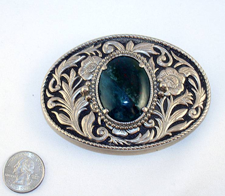 40528-Belt buckle with bloodstone cab-index with quarter