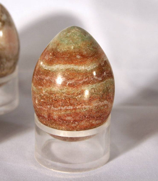60144-Egg in reddish brown and green