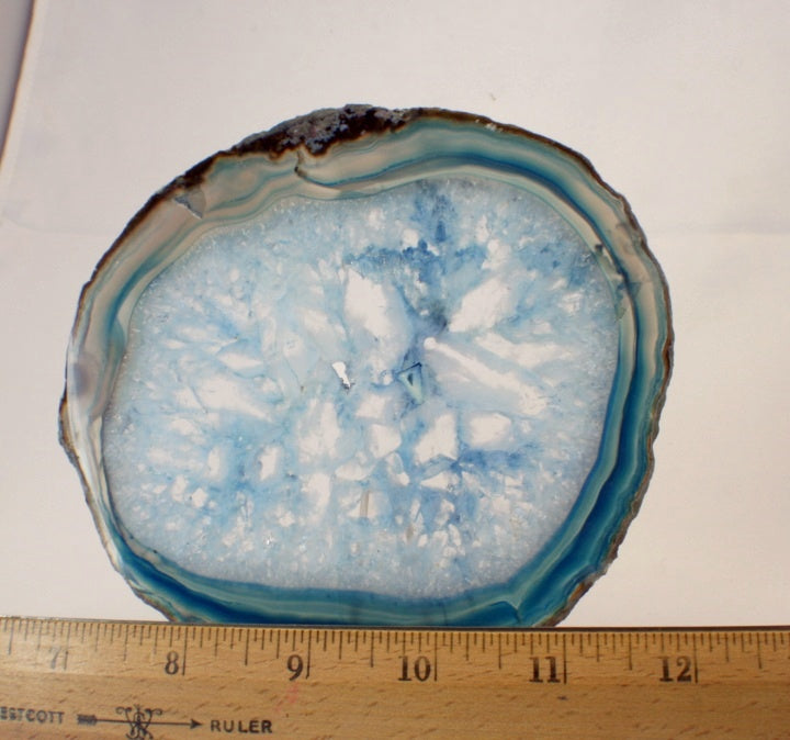 Agate slab showing index for size