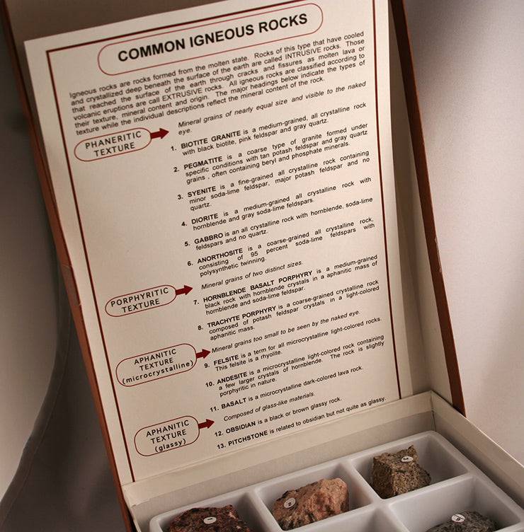 80004_Igneous mineral specimens-index of rocks