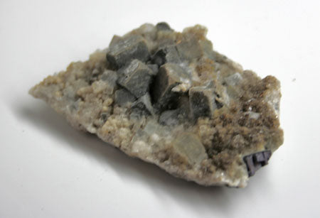 10084-galena and fluorite on matrix-side view