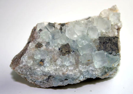 10089_Blue fluorite and galena crystals