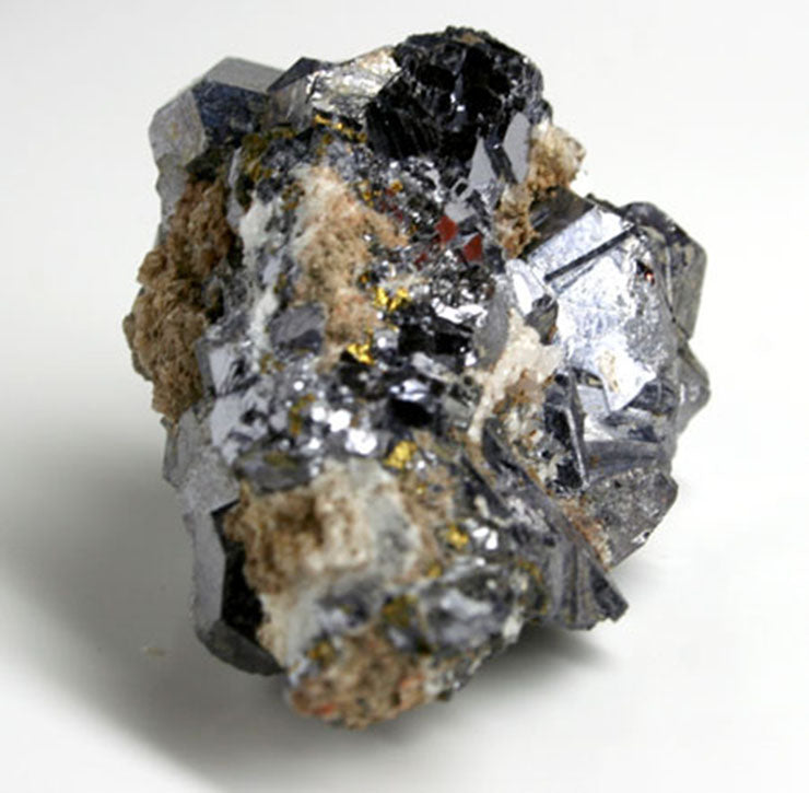 10120_galena, calcite and pyrite on matrix