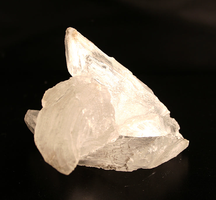 Selenite Crystal cluster - side view