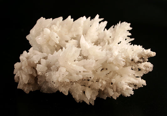 Aragonite - front view with micro crystals