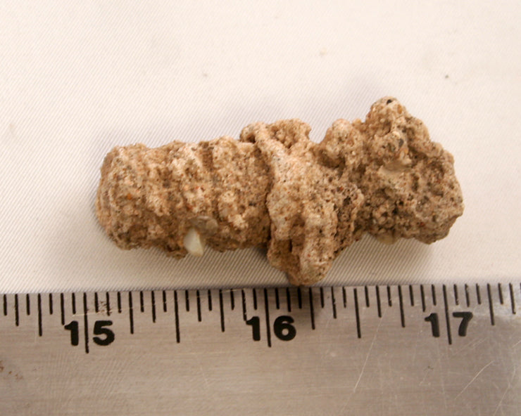 Fulgurite - close up and index of 3rd fulgurite