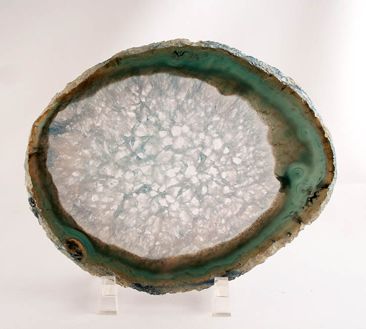 Agate Slab - front view showing crystal center