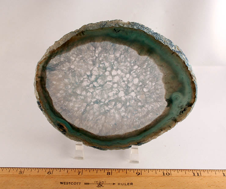 Agate slab front view - index